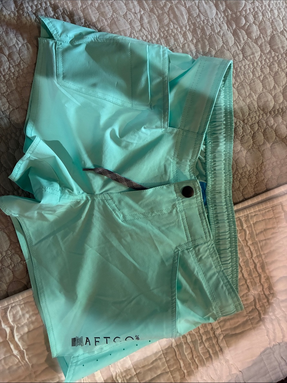 AFTCO Women's Mint Green Athletic Shorts